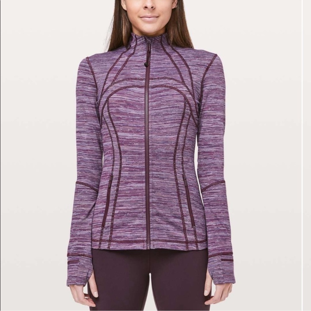 Lululemon Athletica Maroon and Striped Jacket